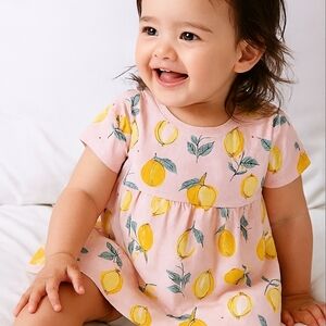 Garanimals Lemon-Print Short Sleeve Dress